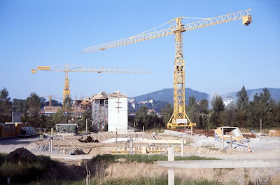 SBB, Rothrist, Bornlinie, Ruppoldingerbrücke im Bau, Aufnahme 1977