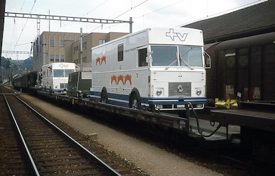 SBB, Lenzburg, Fernesehzug, Aufnahme 1979