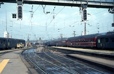 SBB, Zürich HB, DSG-Schlafwagen, Aufnahme 1970