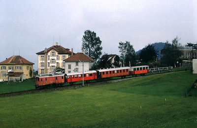 RHB, Heiden, Personenzug mit DZeh 2/4 22, Aufnahme 1972