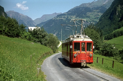 SeTB, vor Elm, BDe 4/4 7, Aufnahme 1968